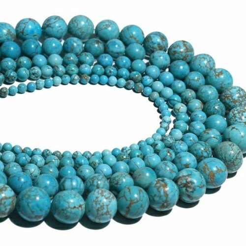 Perles Lisses En Forme De Poire En Turquoise Bleu Naturel – 8 Pouces, 95 Carats – Neuf Sans Emballage