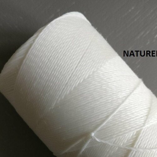10 mètres ou + de  fil macramé ciré linhasita - polyester 0,5 mm d'épaisseur pour macramé, bijoux. naturel