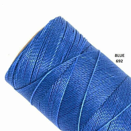 10 m fil macramé ciré linhasita fil ciré linhasita  - 10 mètres ou + de  - polyester 0,5 mm d'épaisseur pour macramé, bijoux.  blue réf 692.