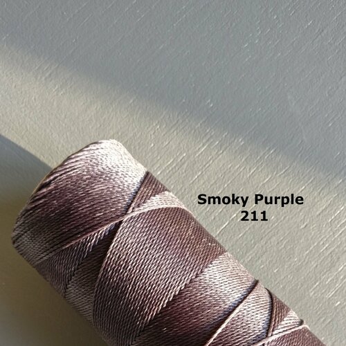 10 mètres fil macramé ciré linhasita  - polyester 0,8 mm d'épaisseur.  pour macramé, bijoux. smoky purple réf 211