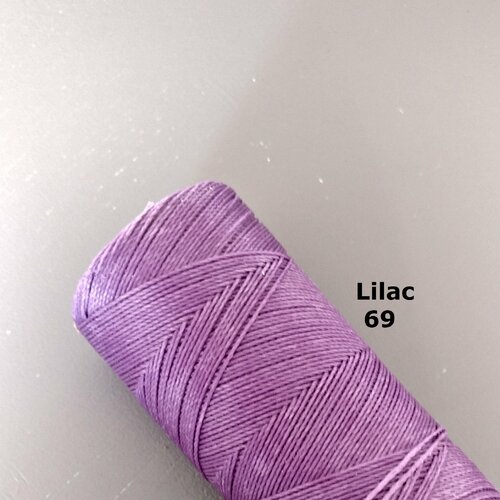 10 mètres fil macramé ciré linhasita  - polyester 0,8 mm d'épaisseur.  pour macramé, bijoux. lilac réf 69