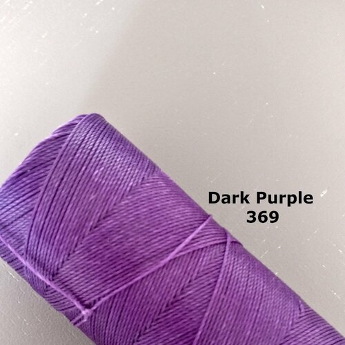 10 mètres fil macramé ciré linhasita  - polyester 0,8 mm d'épaisseur.  pour macramé, bijoux. dark purple réf 369