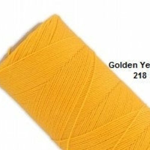 10 mètres fil macramé ciré linhasita  - polyester 0,8 mm d'épaisseur.  pour macramé, bijoux. golden yellow réf 218