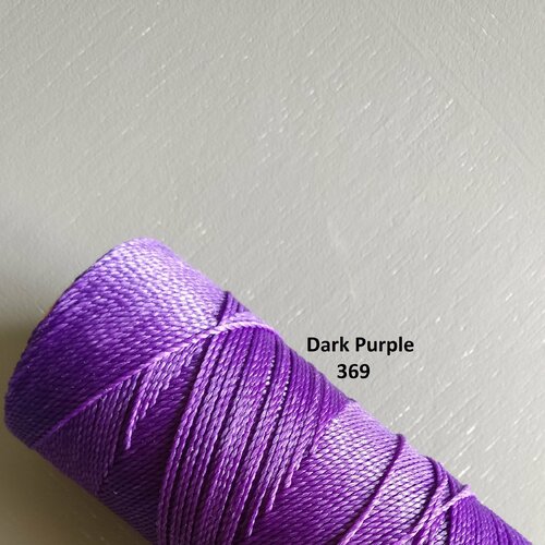 10 mètres fil macramé ciré linhasita  - polyester 1 mm d'épaisseur.  pour macramé, bijoux.  dark purple réf 369