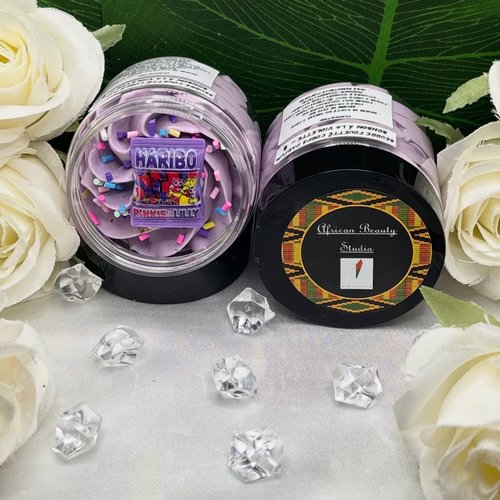 Beurre fouetté corps parfum "bonbon à la violette"