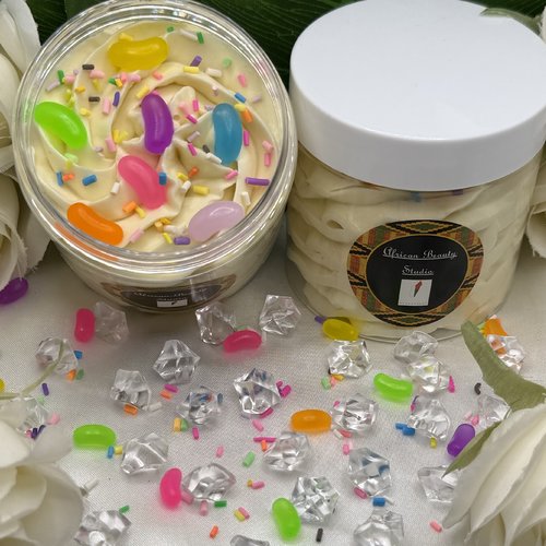 Beurre fouetté corps parfum "tutti-frutti jellybeans"