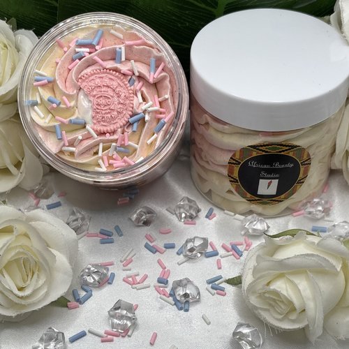 Beurre fouetté corps parfum "bubble-gum à la fraise"