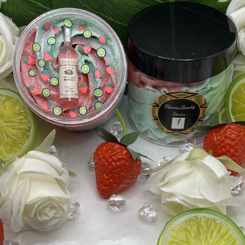 Beurre fouetté corps parfum "fraise/citron vert"