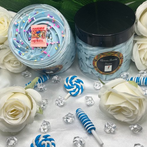 Beurre fouetté corps parfum "bonbon schtroumpfs"