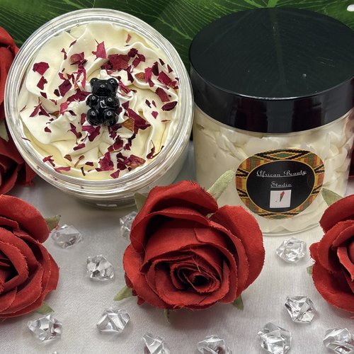 Beurre fouetté corps parfum "rose"