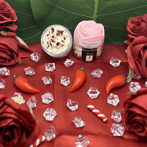 Beurre fouetté mains parfum "rose"