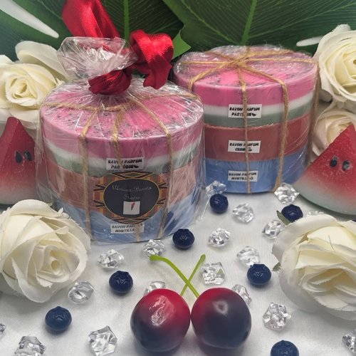Lot de 3 savons artisanaux "mix fruité"