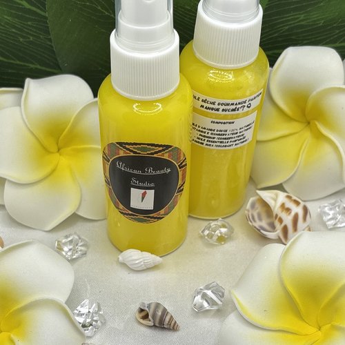 Huile sèche gourmande (corps) parfum "mangue sucrée"