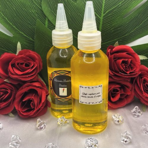 Huile pour cheveux bouclés et crépu