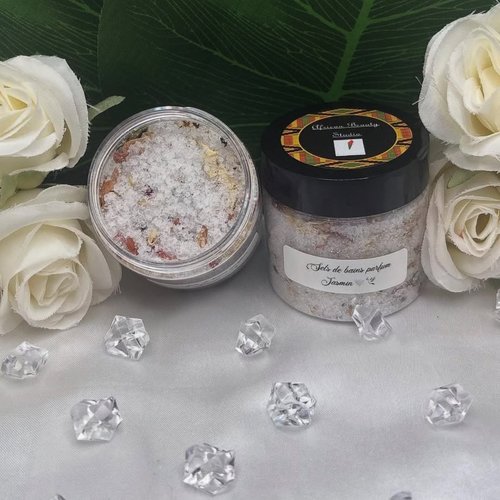 Sel de bain (au sel d'epsom) parfum "jasmin"