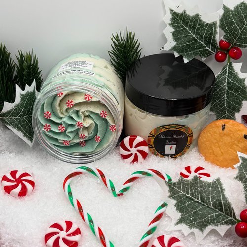 Beurre fouetté corps parfum "sucre d'orge menthole"