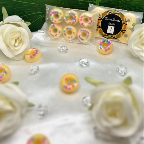 Fondant bougie artisanal "cotton candy donuts"