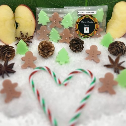 Fondant bougie artisanal "noël étoilé"