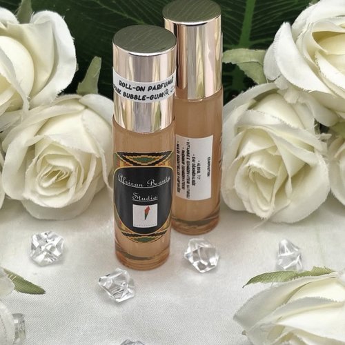 Roll-on parfumé artisanal pour poignet/cou "pink bubble-gum"