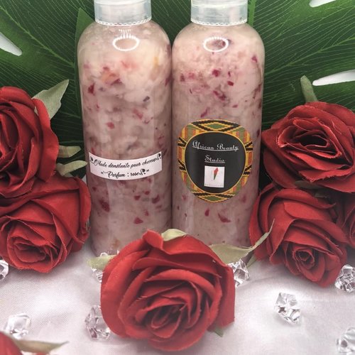 Gel démélant artisanal sans rinçage (à l'hydrolat de rose)parfum "rose"