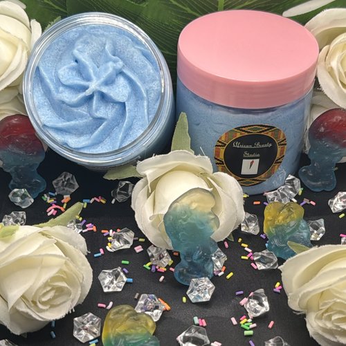 Slushie body scrub parfum bonbon schtroumpfs