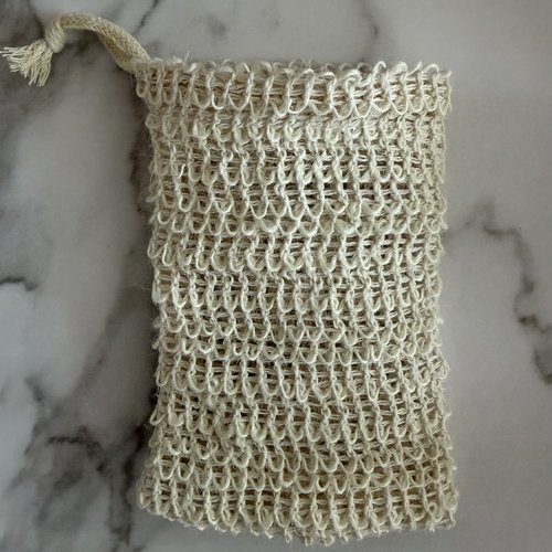 Pochette exfoliante et réutilisable pour savon