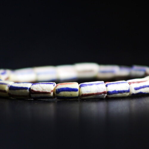 22 perles africaines krobo,  verre recyclées multicolores,  ghanéennes, perles artisanales,  fabrication de bijoux