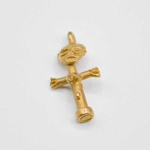 Pendentif amulette, perles de laiton africaines, poupée de fertilité, laiton  pendentif africain, perles fabriquées au ghana.
