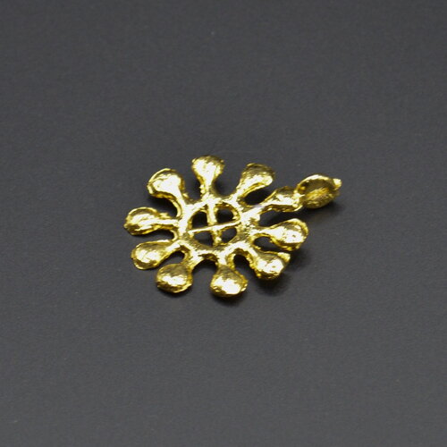 Perle en laiton, pendentif africain, pendentifs ghana adinkra  pour la fabrication de bijoux de collier de roi - haute brillance or