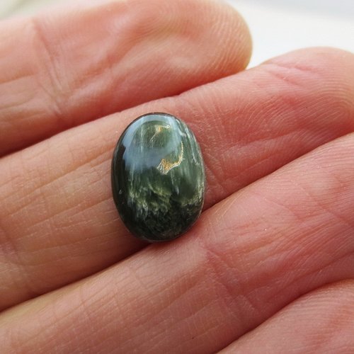 Cabochon pierre fine séraphinite fabrication bijoux