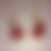 Boucle d'oreilles fleur bougainvillier fushia