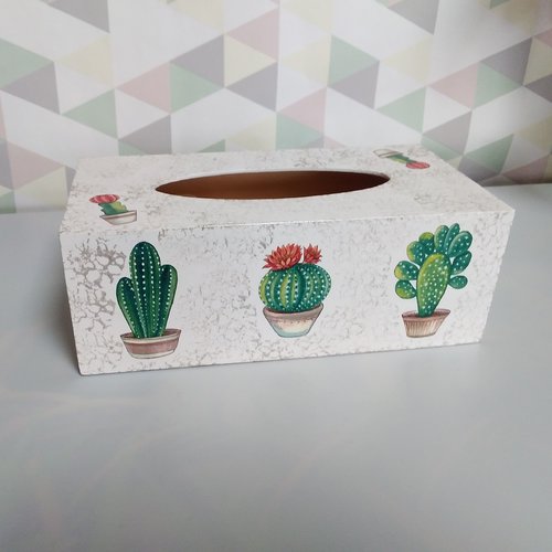 Boite à mouchoirs cactus