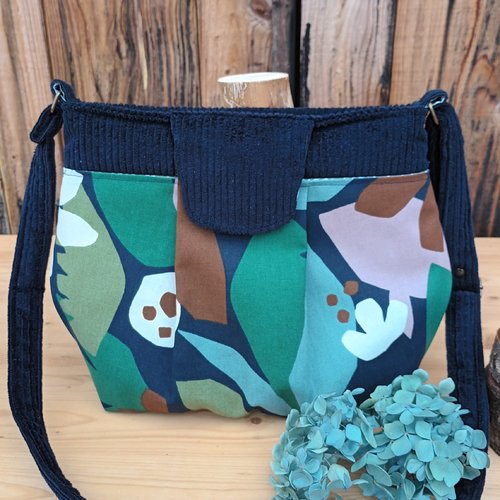 Sac à main velours marine