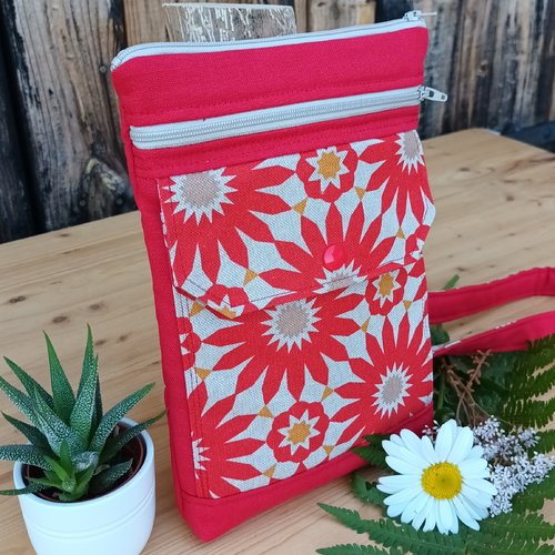 Pochette bandoulière rouge