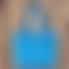 Sac cabas velours bleu, sac à main