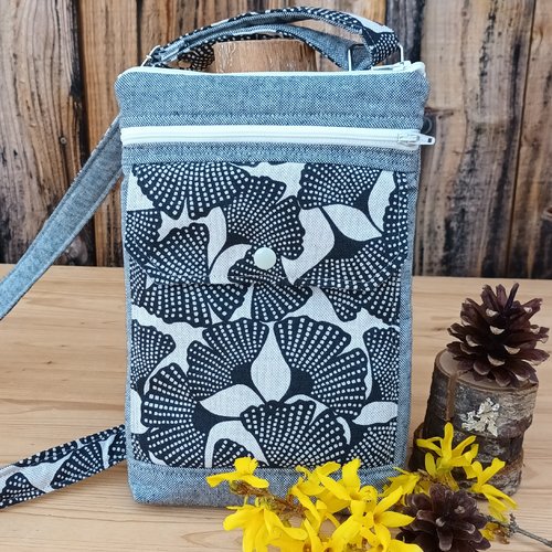 Pochette bandoulière ginkgo