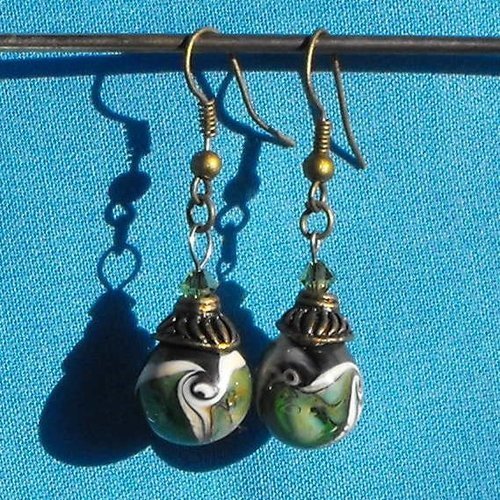 Boucles d'oreille perles murano bcl.2049