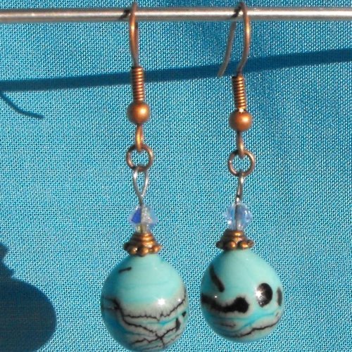 Boucles d'oreille perles murano bcl.2073