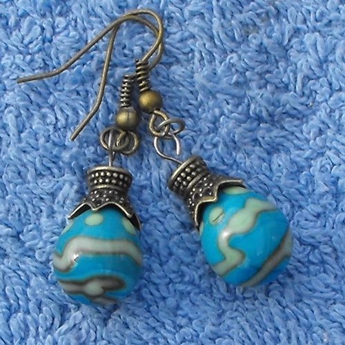 Boucles d'oreille perles murano bcl.2087