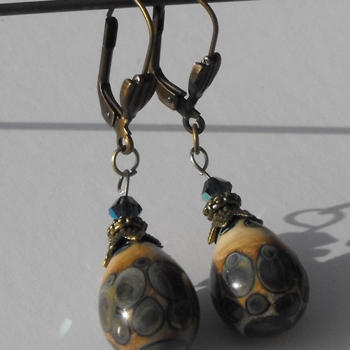 Boucles d'oreille perles murano bcl.2239