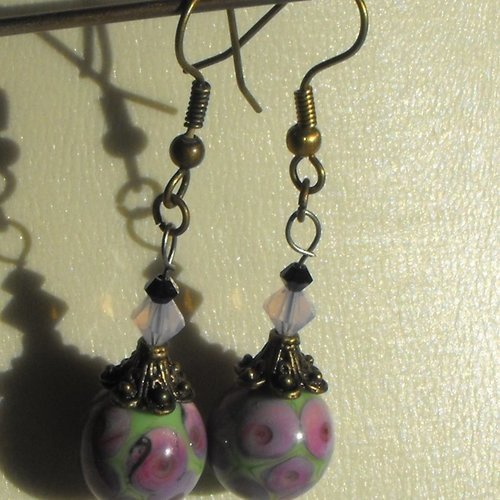 Boucles d'oreille perles murano bcl.2350
