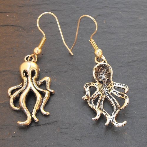 Pendants d'oreille perles octopussy bcl.2377