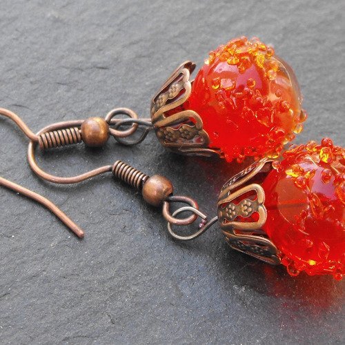 Boucles d'oreille perles murano bcl.2469