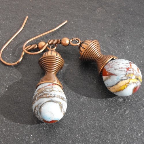 Boucles d'oreille perles murano bcl.2472