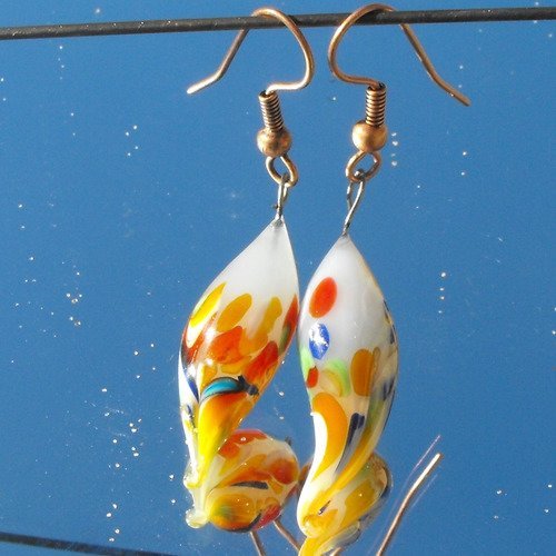 Boucles d'oreille perles murano bcl.2486