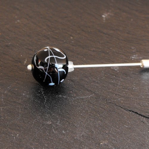 Broche fibule en verre filé broch.0230