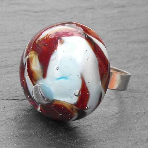 Bague cabochon murano bag.1162