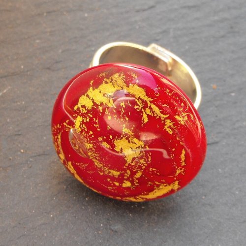 Bague cabochon murano bag.1188