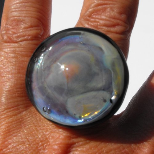 Bague cabochon murano bag.1197