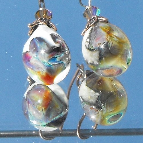 Boucles d'oreille perles murano bcl.1803